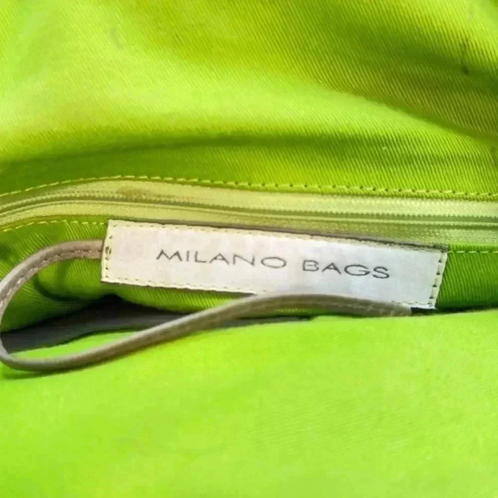 Milano Bags Silver Gray Flower Satchel Tote - Picture 15 of 16